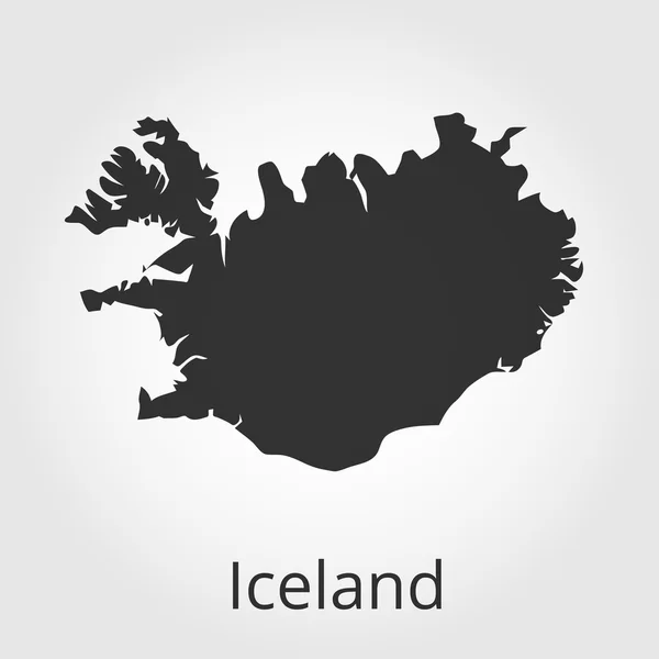 Ισλανδία εικονίδιο χάρτη. Vector εικονογράφηση. — Διανυσματικό Αρχείο