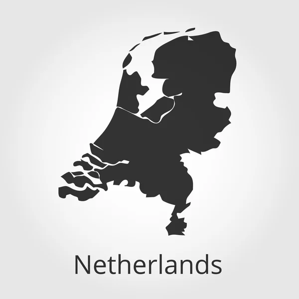Значок карты Нидерландов. Векторная иллюстрация . — стоковый вектор