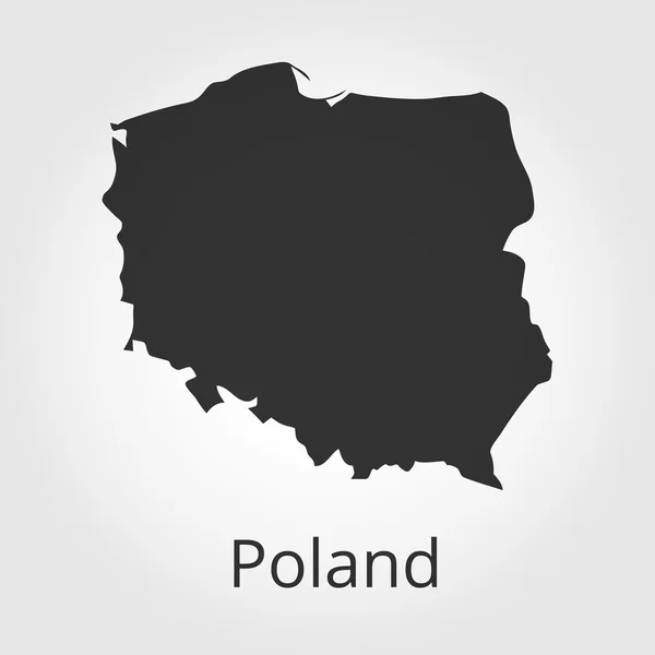 Polonya harita simgesi. Vektör çizim.