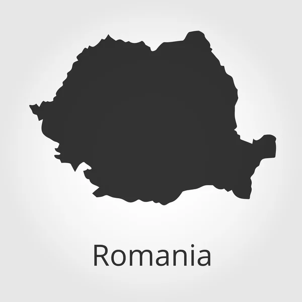 Romanya harita simgesi. Vektör çizim. — Stok Vektör
