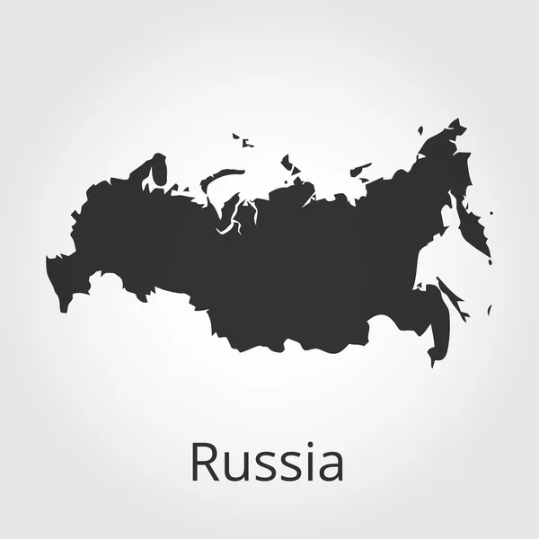 Rusland Kaartpictogram. Vectorillustratie. — Stockvector