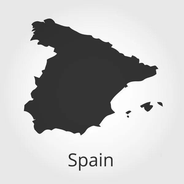 Espagne icône de carte. Illustration vectorielle . — Image vectorielle