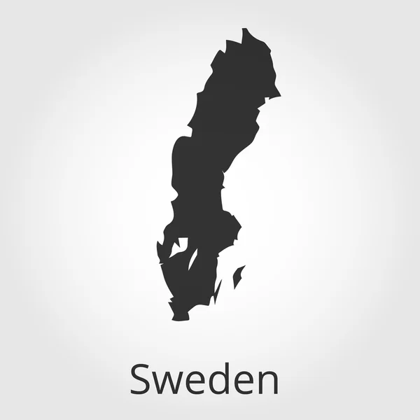 Ícone do mapa da Suécia. Ilustração vetorial . —  Vetores de Stock