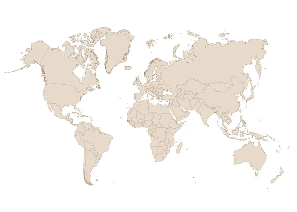 Carte colorée du monde. Illustration vectorielle . — Image vectorielle
