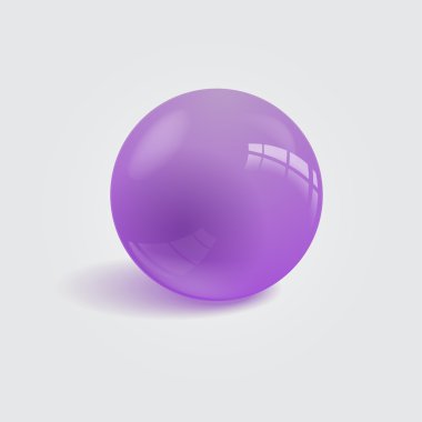 Gerçekçi renkli top. Vektör çizim.