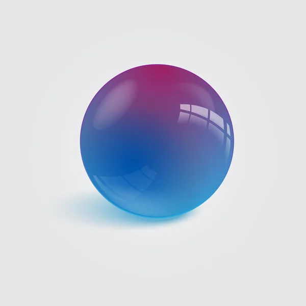 Realistiska färgglad boll. Vektor illustration. — Stock vektor