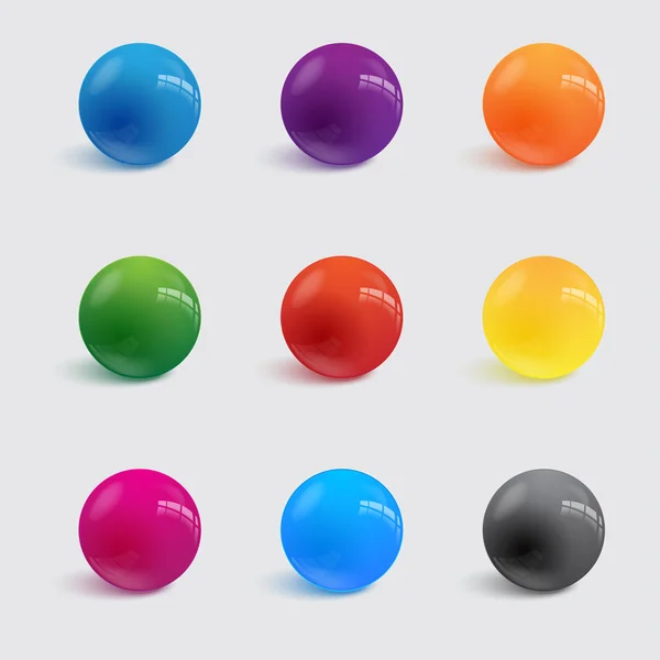 Реальний барвистий м'яч. Векторні ілюстрації . — стоковий вектор
