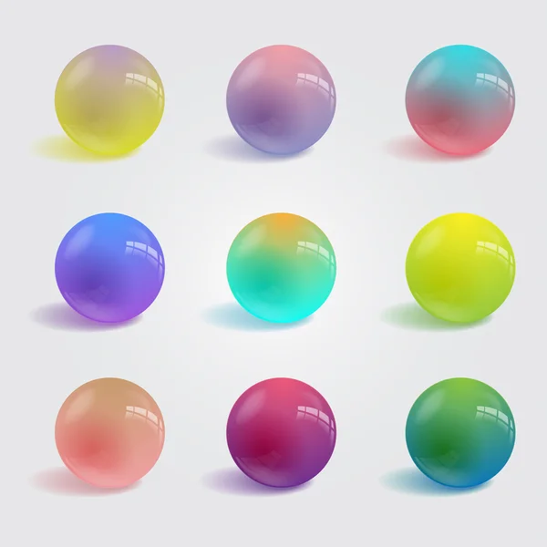 Realistische kleurrijke bal. Vectorillustratie. — Stockvector