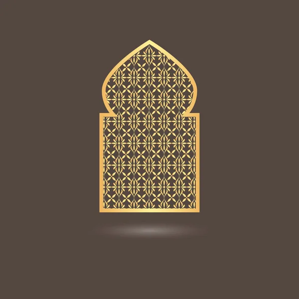 Mosquée Ramadan Kareem fenêtre pour islamic. Illustration vectorielle . — Image vectorielle