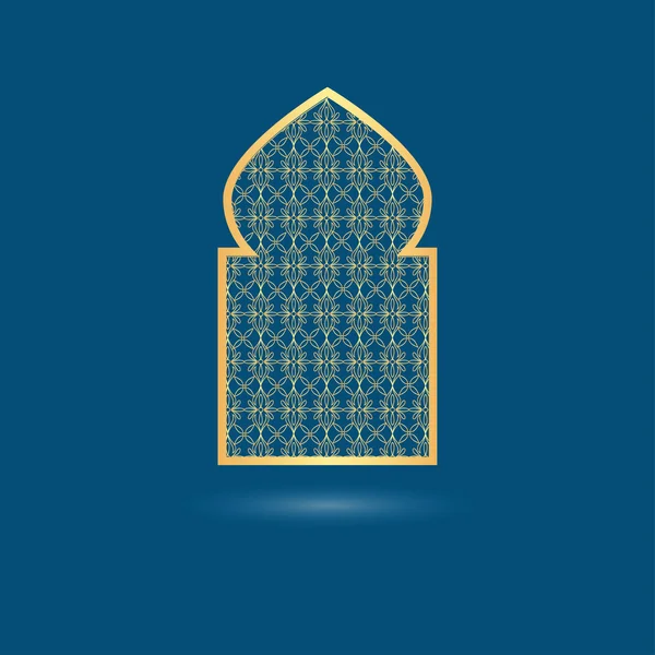 Ramadan Kareem Moschee Fenster für islamische. Vektorillustration. — Stockvektor