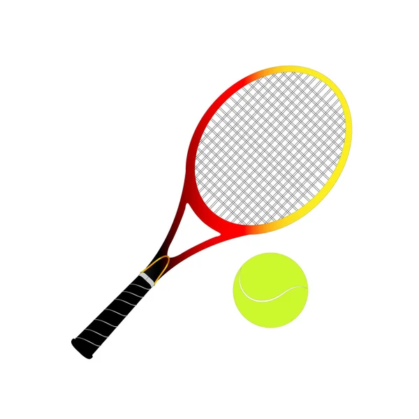 Ilustração vetorial de itens de tênis — Vetor de Stock