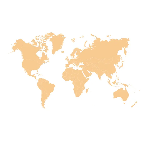 Mappa colorata del mondo. Illustrazione vettoriale . — Vettoriale Stock