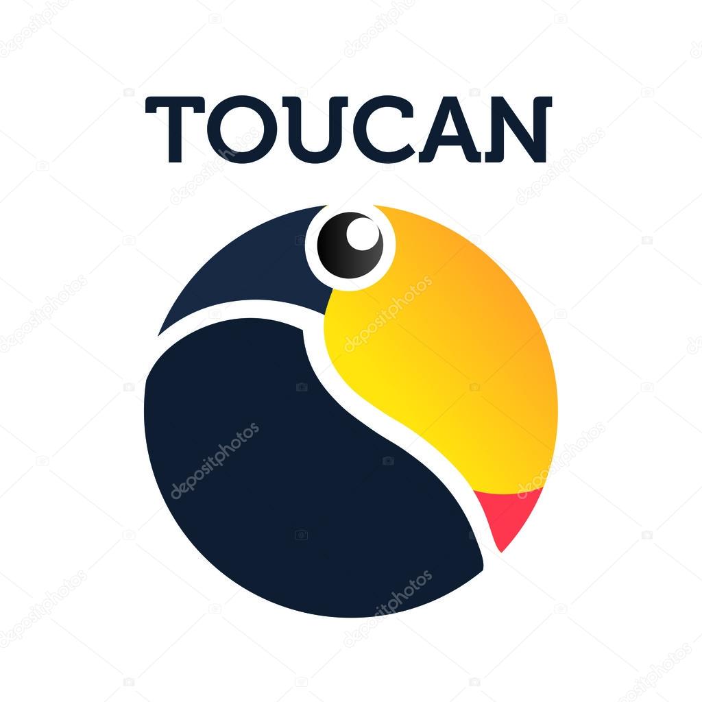 Vector images of toucan design on a white background, Toucan Logo.