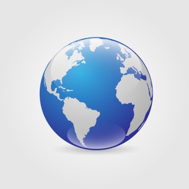 Dünya harita seti. Vektör çizim.