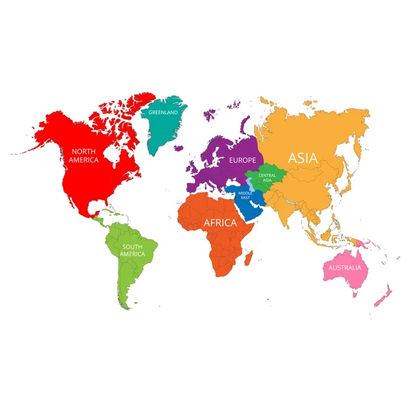 Карта мира. Векторная миграция . — стоковый вектор
