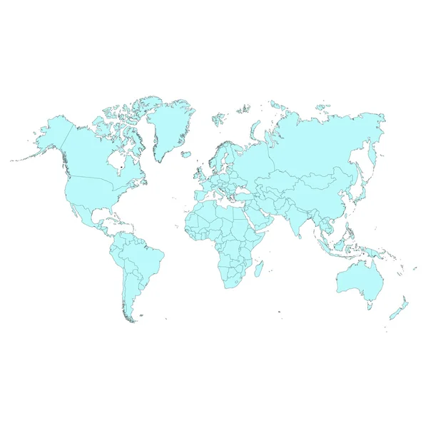 世界地图。矢量说明. — 图库矢量图片