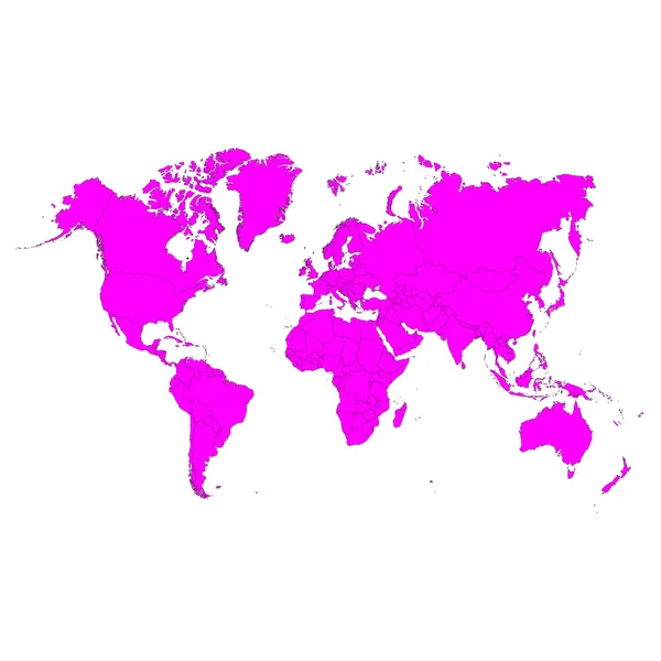 Mapa świata. ilustracja wektora. — Wektor stockowy