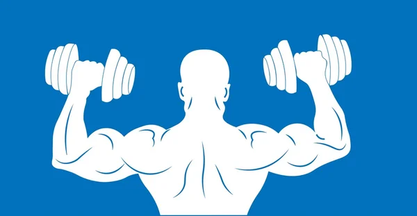 Muscle man pictogram. Vectorillustratie. — Stockvector