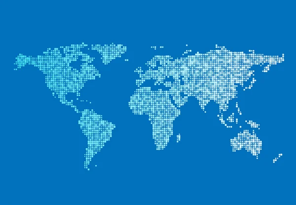 ドットの抽象的な世界地図。ベクトル図. — ストックベクタ