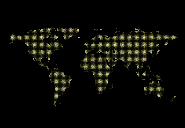 Abstract Mappa del mondo dei punti. Illustrazione vettoriale . — Vettoriale Stock