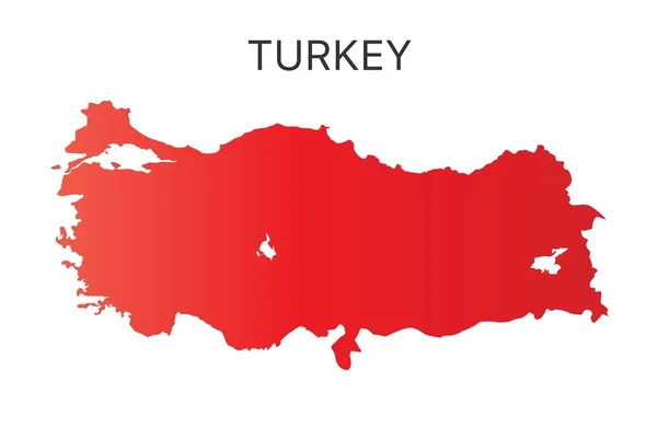 Mapa da Turquia em cores de bandeira. Ilustração vetorial . —  Vetores de Stock