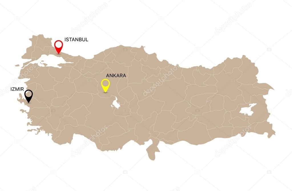 podrobná mapa turecka Velká a podrobná mapa Turecka se všemi regiony, členění a ostrovy podrobná mapa turecka