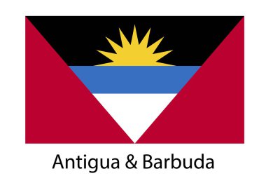 Antigua bayrağı. Vektör çizim.