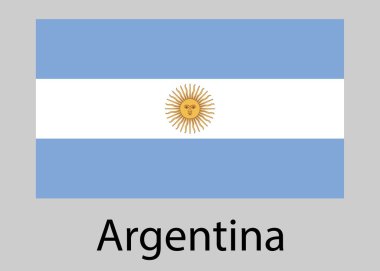 Arjantin bayrağı. Vektör çizim.