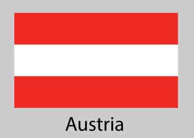 Avusturya bayrağı. vektör illüstrasyonu.