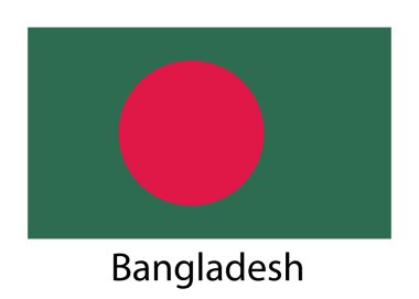 Bangladeş bayrağı. vektör çizim.