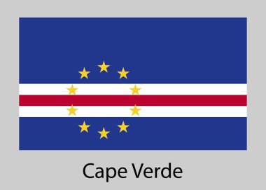 cape verde Cumhuriyeti bayrağı. vektör çizim.