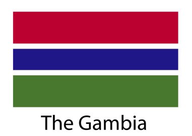 Gambiya Cumhuriyeti bayrağı. vektör çizim.