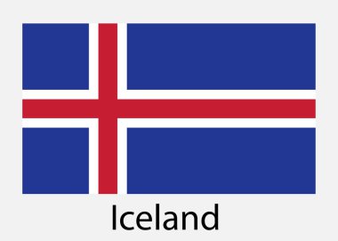 İzlanda bayrağı. vektör çizim.