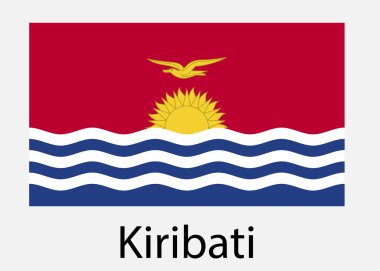 Kiribati Cumhuriyeti bayrağı. Vektör çizim.
