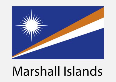 Marshall bayrağı. Vektör çizim.