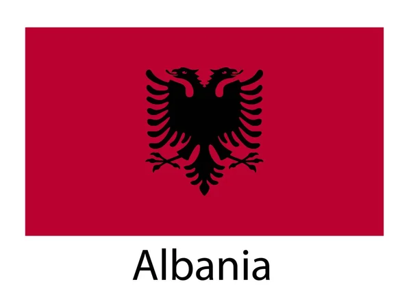 Flag of Albania. Vector illustration. — Stock Vector