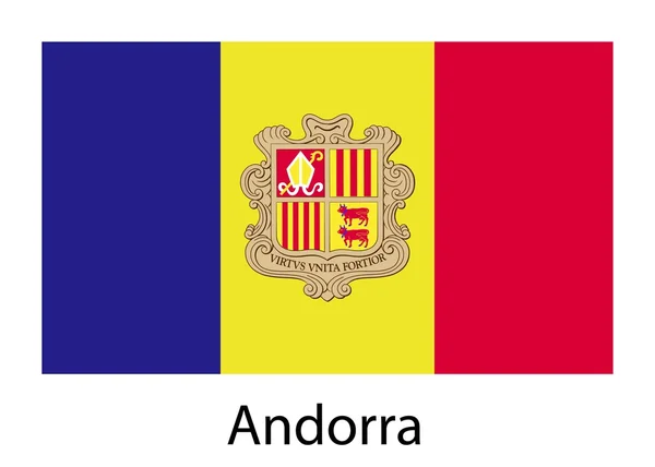 Flagga Andorra. Vektor illustration. — Stock vektor