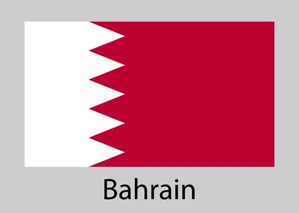 Vlag van Bahrein (Bahrain). vectorillustratie. — Stockvector