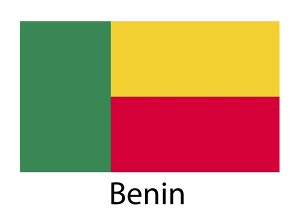 Bandera de Benín. Ilustración vectorial . — Vector de stock