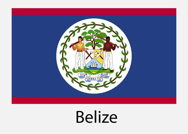 बेलिझचा ध्वज. व्हेक्टर स्पष्टीकरण . — स्टॉक व्हेक्टर