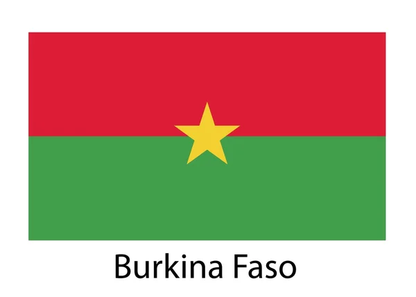 Bandera de BURKINA-FASSO. Ilustración vectorial . — Archivo Imágenes Vectoriales