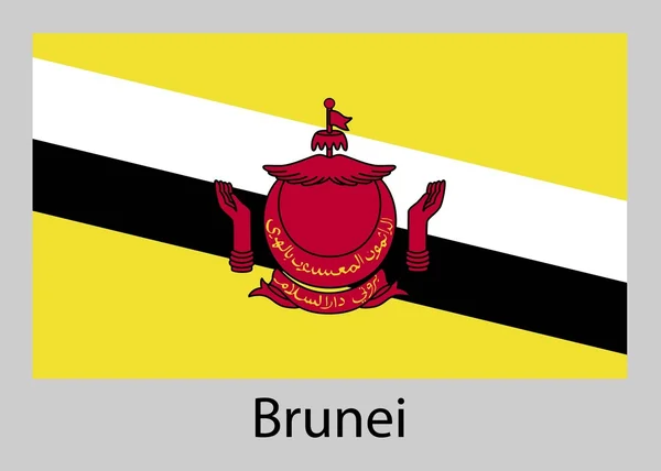 Флаг Брунея. Векторная иллюстрация . — стоковый вектор