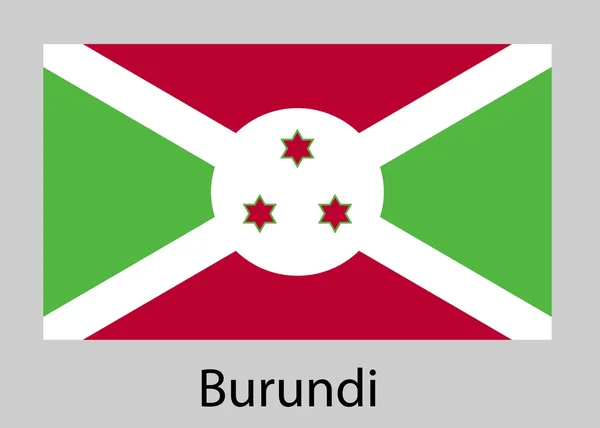 Drapeau du Burundi. Illustration vectorielle . — Image vectorielle