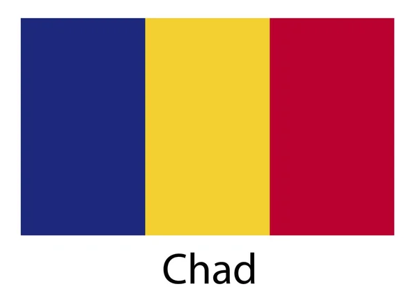 Chadova vlajka. Vektorová ilustrace. — Stockový vektor