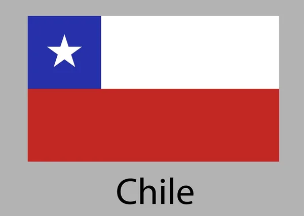Şili bayrağı. Vektör illüstrasyonu. — Stok Vektör