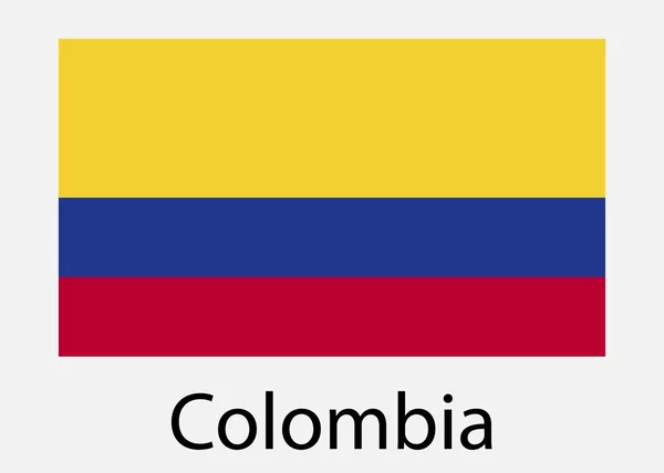 Bandera de Colombia. Ilustración vectorial . — Archivo Imágenes Vectoriales