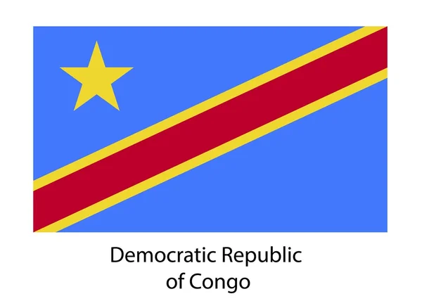 콩고 민주 공화국의 국기입니다. 벡터 일러스트 레이 션. — 스톡 벡터