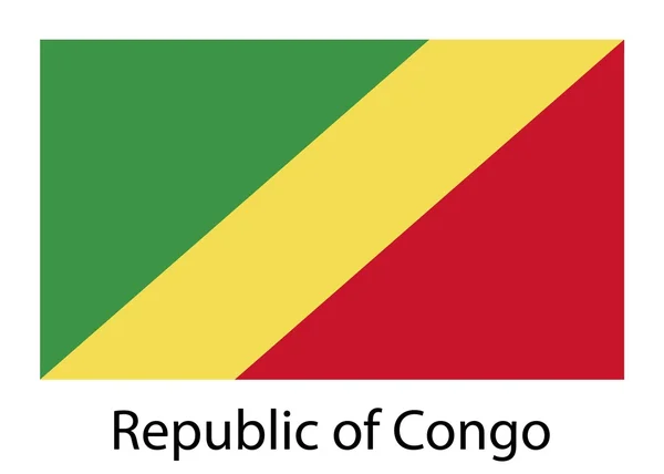 콩고의 국기입니다. 벡터 일러스트 레이 션. — 스톡 벡터