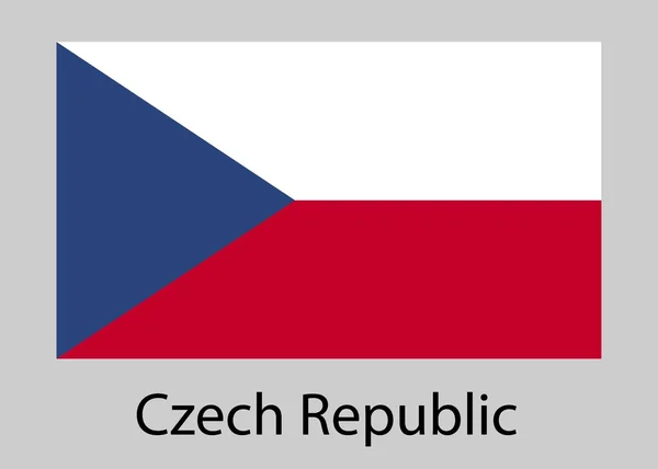 Bandera de Czech. Ilustración vectorial . — Vector de stock