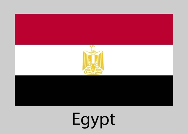Vlag van Egypte. Vectorillustratie. — Stockvector